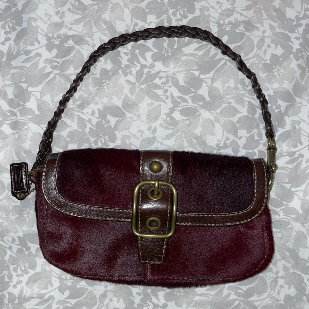 Faux Fur Coach Handbag